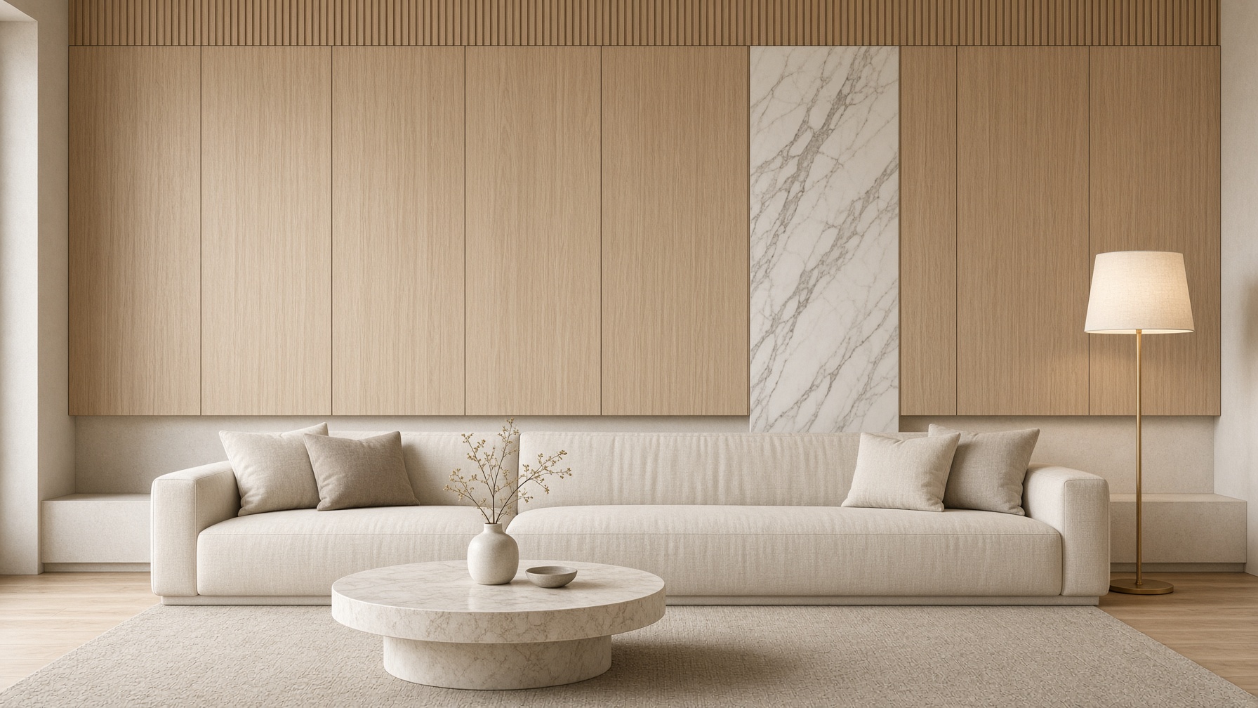 Calacatta Honey feature wall