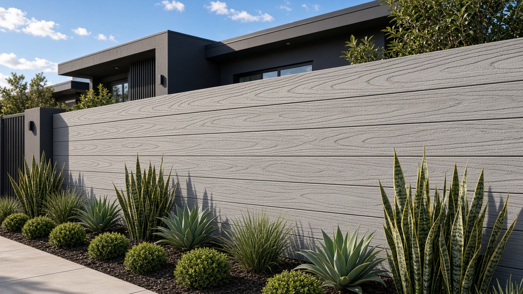 Light Grey WPC fence