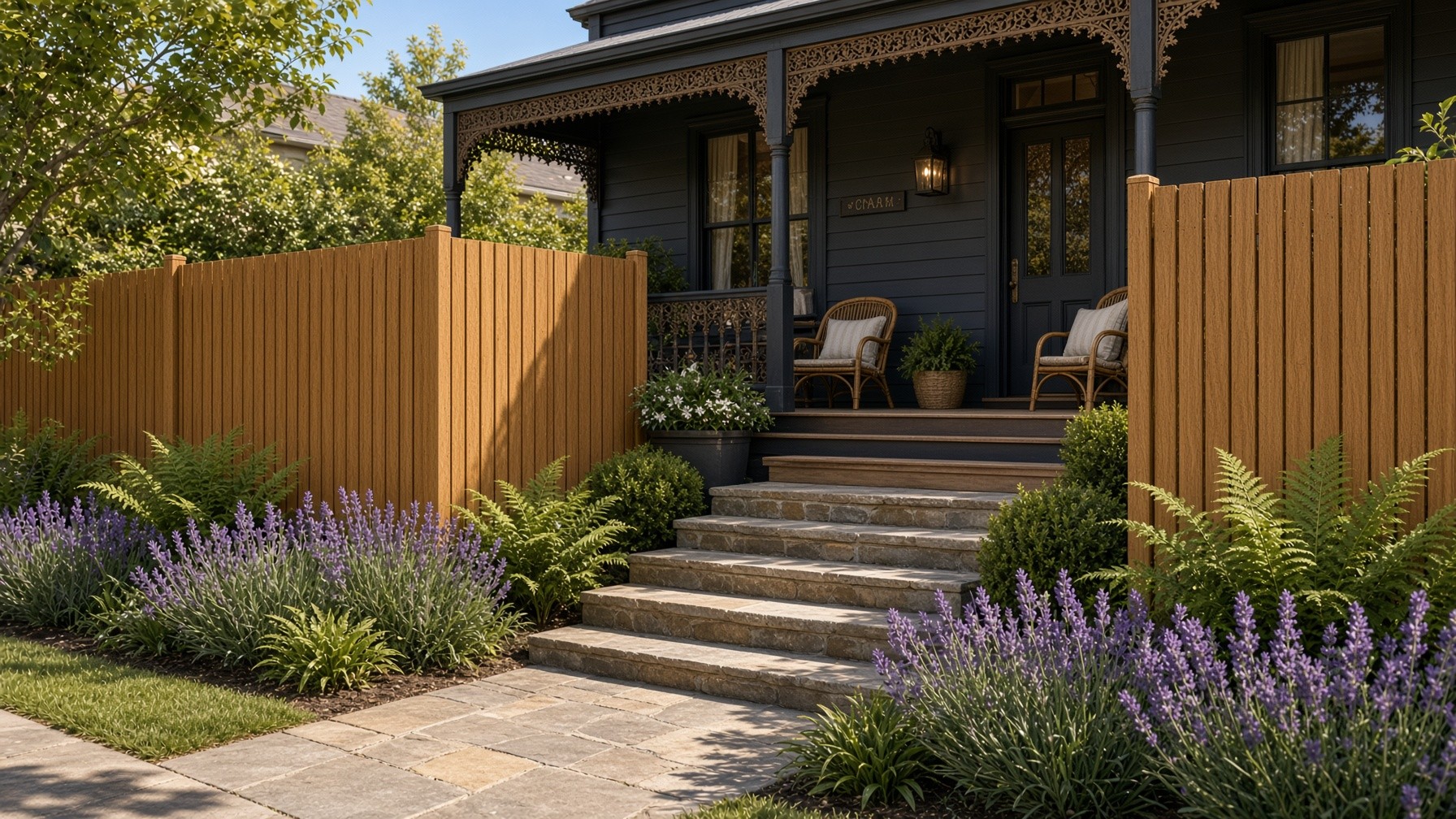 Teak WPC fence